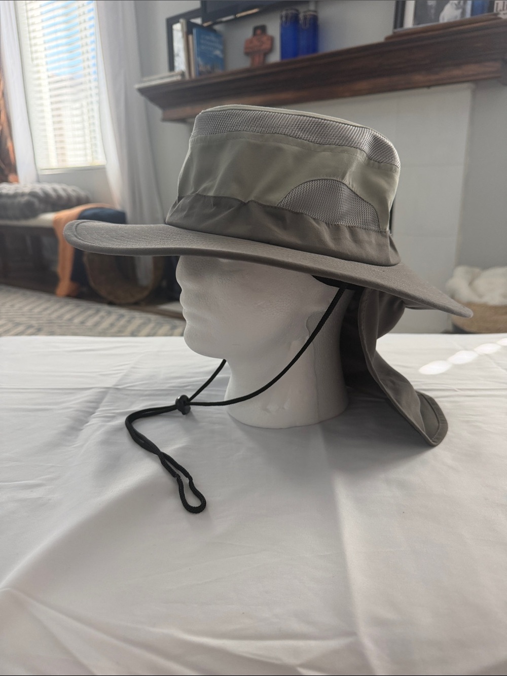 Free Authority Sage Green/Gray Sun Hat with Neck Flap